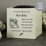 Personalised Dog Breed Design Memorial Resin Garden Vase - Image 3