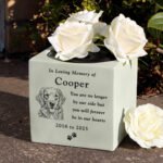 Personalised Dog Breed Design Memorial Resin Garden Vase - Image 4