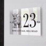 Personalised Highland Cow Design Acrylic House Sign - Image 3