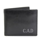Personalised Initials Black Leather Wallet - Image 3