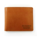 Personalised Any Message Tan Leather Wallet - Image 3