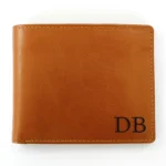 Personalised Bold Initials Tan Leather Wallet - Image 3