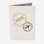 Personalised Stamped Design Cream Leather Passport Holder - Image 3