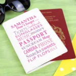 Personalised ‘Don’t Forget…’ Cream Leather Passport Holder