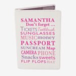 Personalised ‘Don’t Forget…’ Cream Leather Passport Holder - Image 2