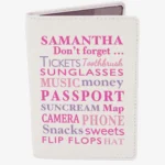 Personalised ‘Don’t Forget…’ Cream Leather Passport Holder - Image 2