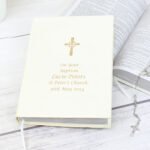 Personalised Any Message Gold Cross Motif Eco-Friendly Holy Bible - Image 3