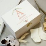 Personalised Floral Design White Wooden Keepsake Box - Image 2