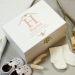 Personalised Floral Design White Wooden Keepsake Box - Image 4