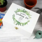 Personalised Fresh Botanical Design White Wooden Keepsake Box - Image 2