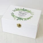 Personalised Fresh Botanical Design White Wooden Keepsake Box - Image 3