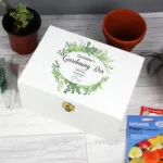 Personalised Fresh Botanical Design White Wooden Keepsake Box - Image 4