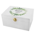 Personalised Fresh Botanical Design White Wooden Keepsake Box - Image 7
