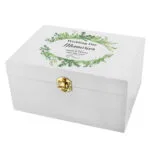 Personalised Fresh Botanical Design White Wooden Keepsake Box - Image 7