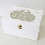Personalised 'Twinkle Twinkle Little Star' White Wooden Keepsake Box