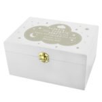 Personalised 'Twinkle Twinkle Little Star' White Wooden Keepsake Box - Image 4