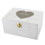 Personalised Rustic Heart Design White Wooden Keepsake Box - Image 11