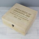 Personalised Any Message Large Wooden Keepsake Box - Image 11
