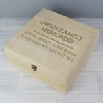 Personalised Any Message Large Wooden Keepsake Box - Image 6