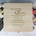 Personalised 'Mr & Mrs' Large Wooden Keepsake Box - Image 6