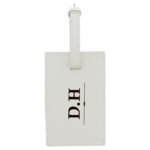 Personalised Classic Initials Cream Leather Luggage Tag - Image 4