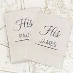 Personalised Couples Cream Leather Passport Holder Set - Image 4