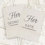 Personalised Couples Cream Leather Passport Holder Set - Image 5