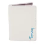 Personalised Blue Name Cream Leather Passport Holder - Image 5