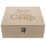 Personalised 'Box of Man Crap' Large Wooden Keepsake Box - Image 5
