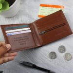 Personalised Any Message Tan Leather Wallet - Image 2