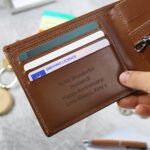 Personalised Any Message Tan Leather Wallet - Image 4
