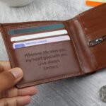 Personalised Any Message Tan Leather Wallet - Image 5