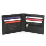 Personalised Any Message Black Leather Wallet - Image 6