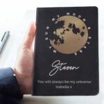 Personalised 'My Sun My Moon & Stars' Black A5 Hardback Notebook - Image 2