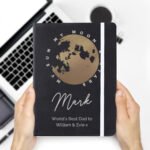 Personalised 'My Sun My Moon & Stars' Black A5 Hardback Notebook - Image 3