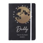 Personalised 'My Sun My Moon & Stars' Black A5 Hardback Notebook - Image 7