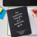 Personalised Any Message Black A5 Hardback Notebook