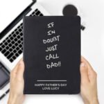 Personalised Any Message Black A5 Hardback Notebook - Image 3