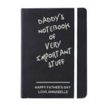 Personalised Any Message Black A5 Hardback Notebook - Image 5