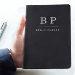 Personalised Initials & Message Black A5 Hardback Notebook - Image 2