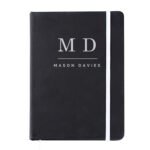 Personalised Initials & Message Black A5 Hardback Notebook - Image 5