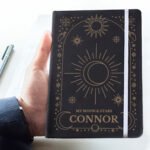 Personalised Celestial Design Black A5 Hardback Notebook - Image 3