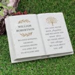 Personalised Any Message Family Tree Design Memorial Resin Graveside/Garden Book Ornament - Image 3