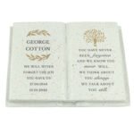 Personalised Any Message Family Tree Design Memorial Resin Graveside/Garden Book Ornament - Image 6