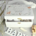 Personalised Children's Woodland Animal Design White Wooden Keepsake Box - Image 5