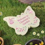 Personalised Any Message Fairy Princess Design Resin Garden Butterfly Ornament - Image 4