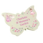 Personalised Any Message Fairy Princess Design Resin Garden Butterfly Ornament - Image 5