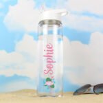 Personalised Flamingo Motif Plastic Water Bottle - Image 2