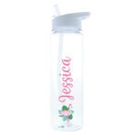 Personalised Flamingo Motif Plastic Water Bottle - Image 5