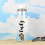 Personalised Leopard Lips Design Plastic Water Bottle - Image 2